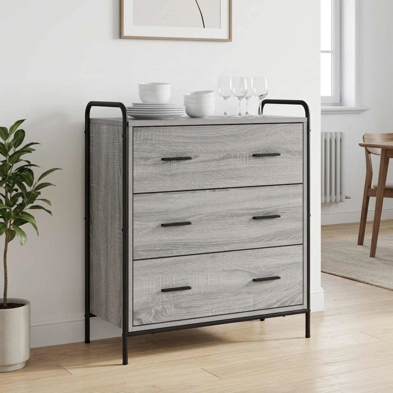 Sivupöytä Harmaa Sonoma 97 x 33 x 81 cm Tekninen puu