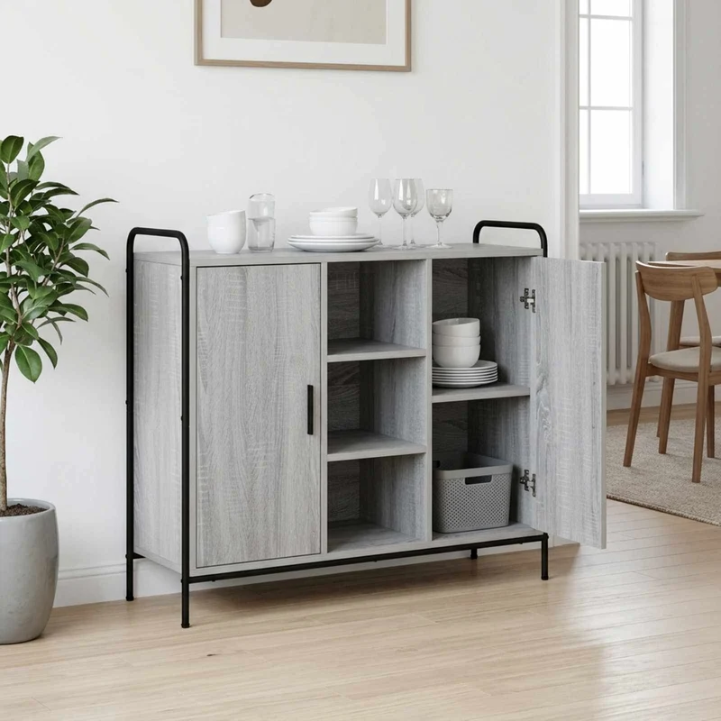 Sivupöytä Harmaa Sonoma 97 x 33 x 81 cm Tekninen puu