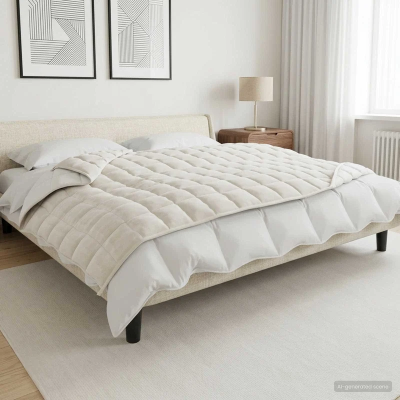 Painopeitto valkoinen 155 x 220 cm 7 kg 100% Puuvilla 205T