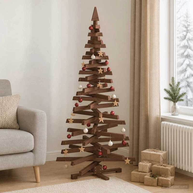 Houten kerstboom 180 cm massief grenenhout