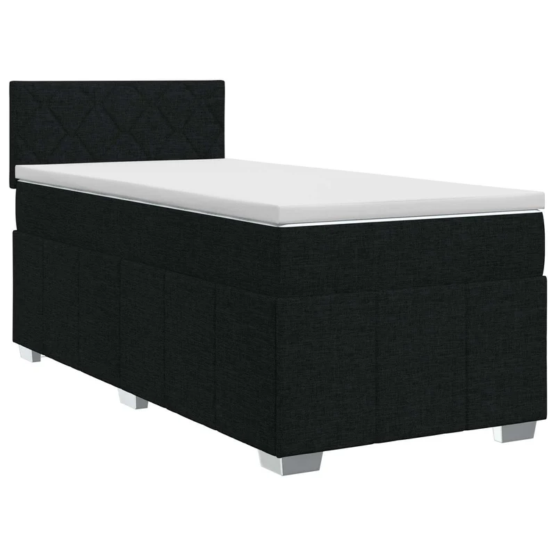 Boxspringbed 100x200 cm zwart met matras