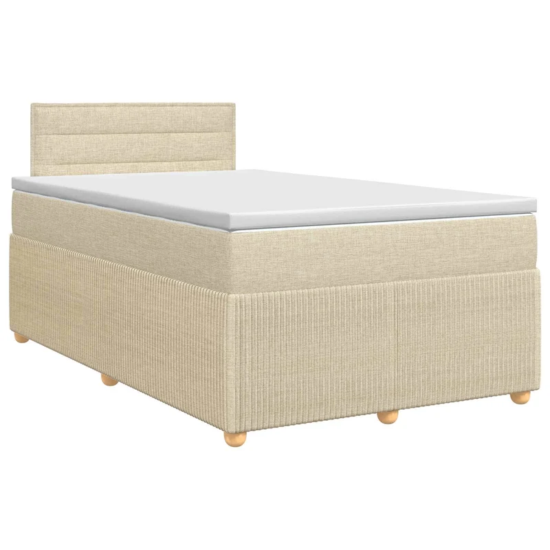 Boxspringbed met matras 120x200 cm crème stof