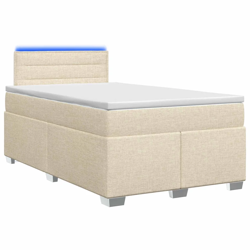 Boxspringbed met matras 120x200 cm crèmekleurig