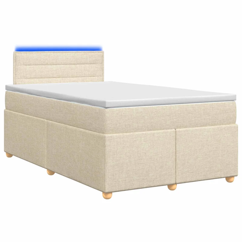 Boxspringbed met matras crèmekleurig 120x190 cm