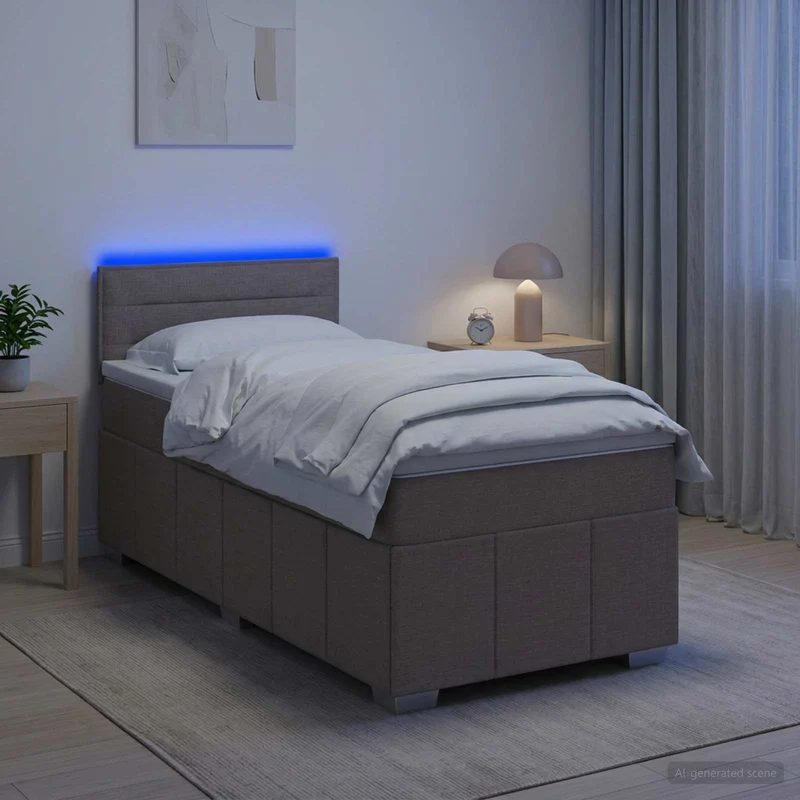 Boxspringbed matras 100x200 cm taupe