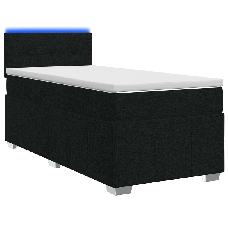 Boxspringbed met matras 100x200 cm zwart