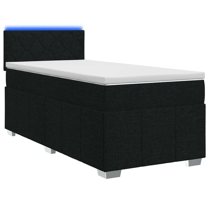 Boxspringbed met matras 100x200 cm zwart