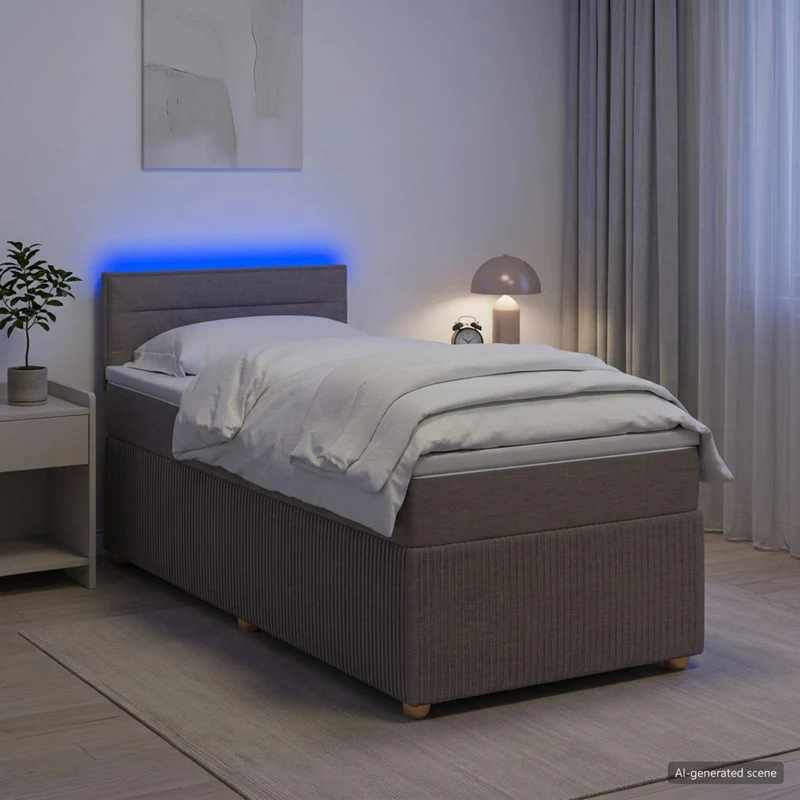 Boxspringbed matras hoofdeinde 100x200 cm taupe