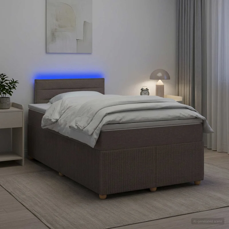 Boxspringbed met matras 120x200 cm taupe