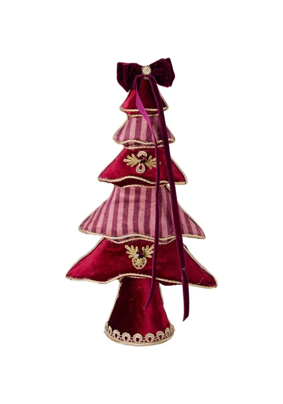Decorative Christmas Tree - Red Burgundy / 40CM
