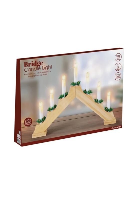 Wooden Candle Bridge - Wood Wood / One Size
