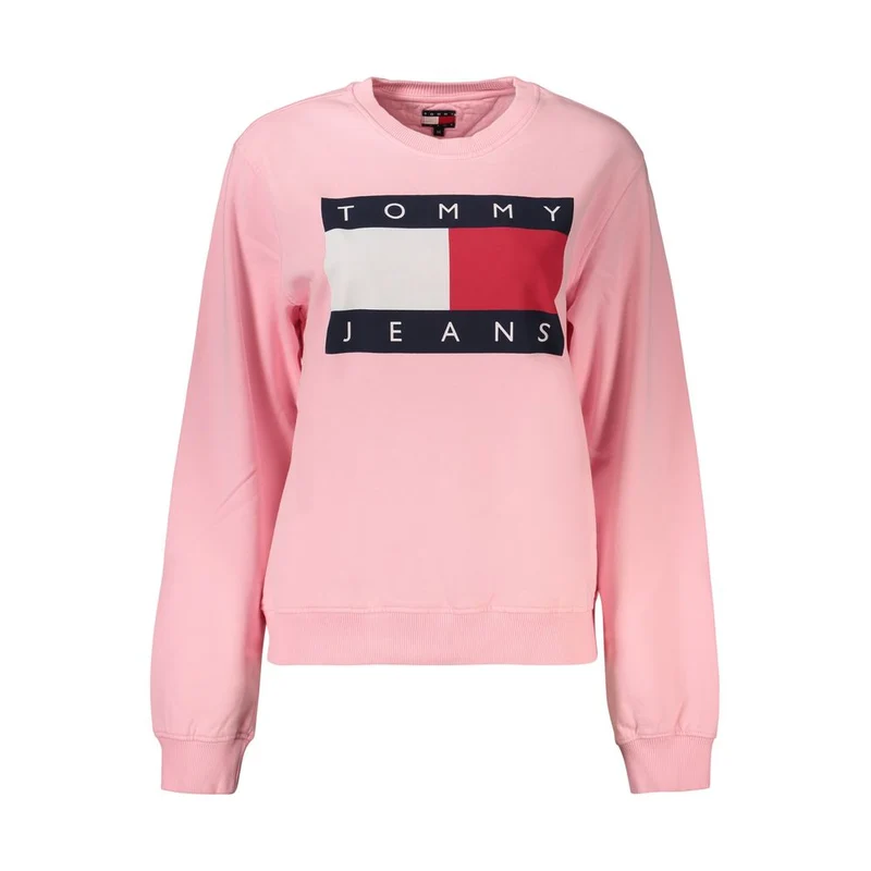 Tommy Hilfiger Pink Cotton Women's Sweatshirt L