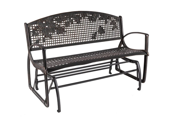 Glider Bench Cast Iron Leaves Leaves