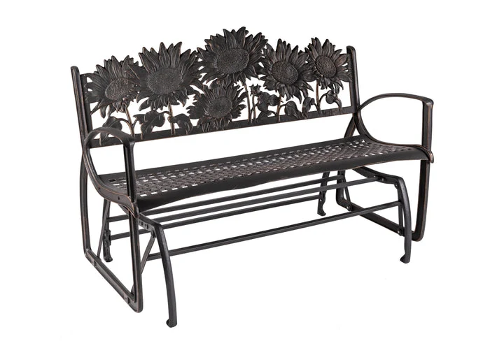 Glider Bench Cast Iron Sunflower Sunflower