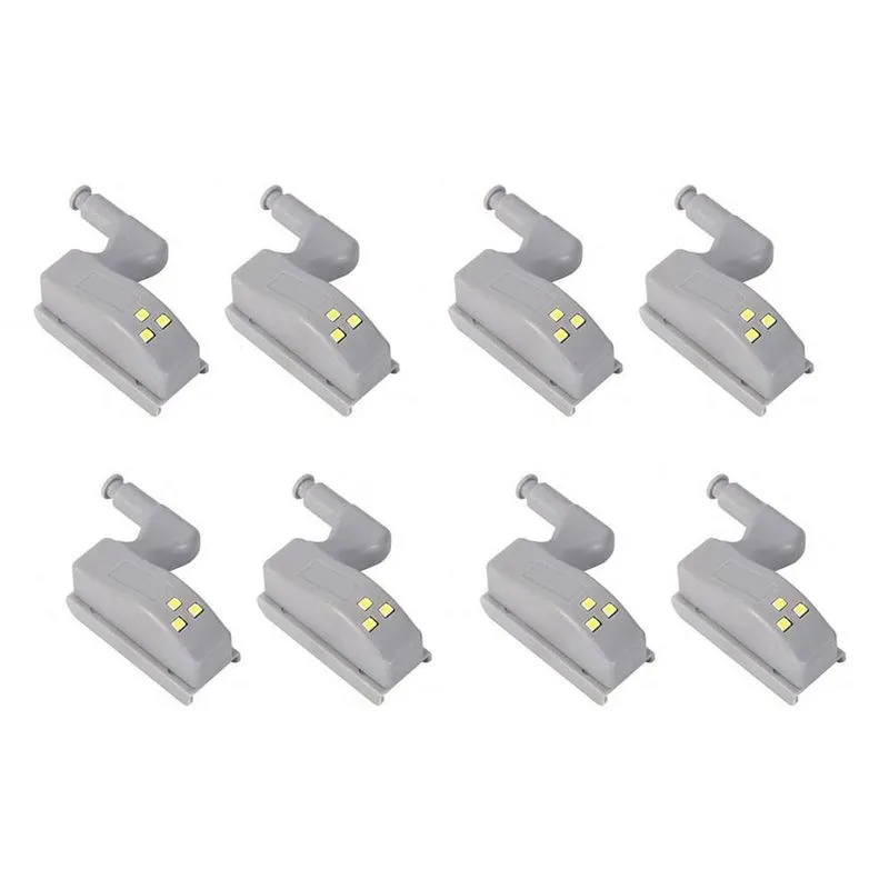 Kit 8 Luminarias Armario Led Automatica Dobradiça Sensor