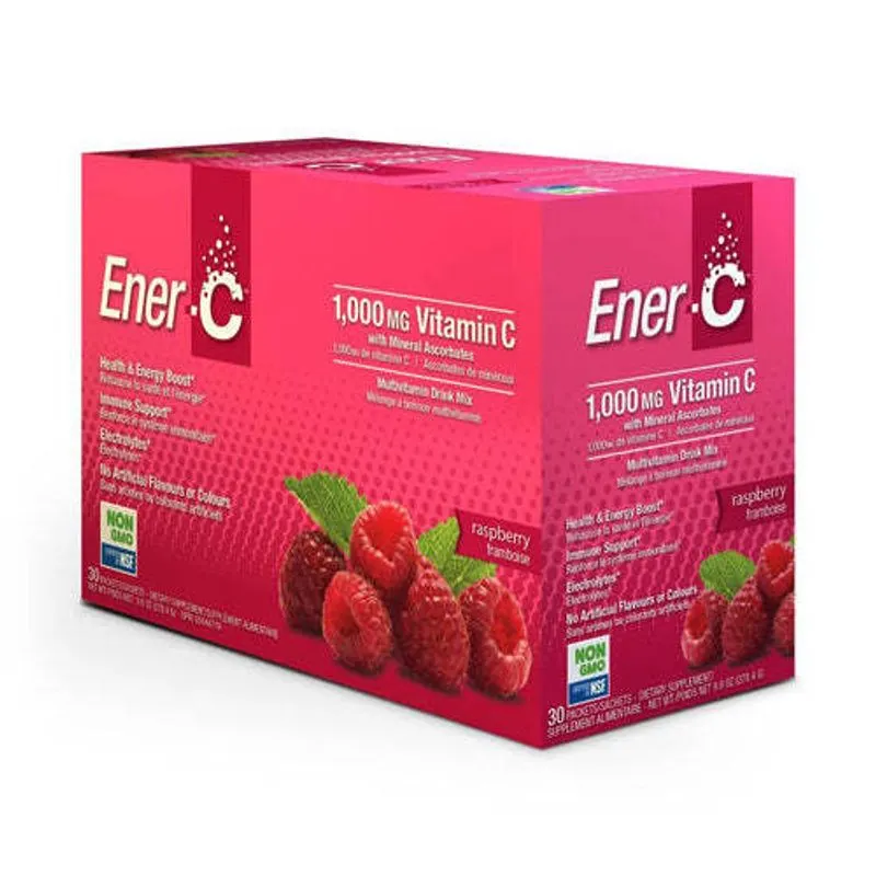 Ener-c 1.000 Mg De Framboesa 30 Pacotes Por Ener-c