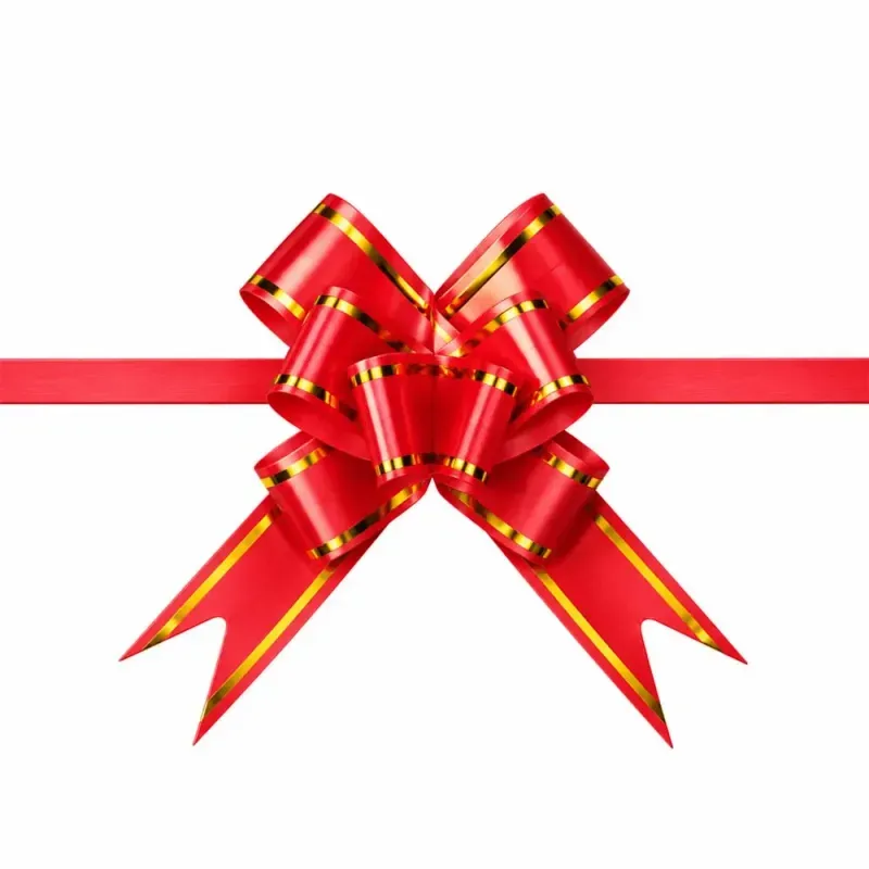 Laço Facíl Mágico 1,6X32CM para Presente com 100 Peças 201 - Vermelho