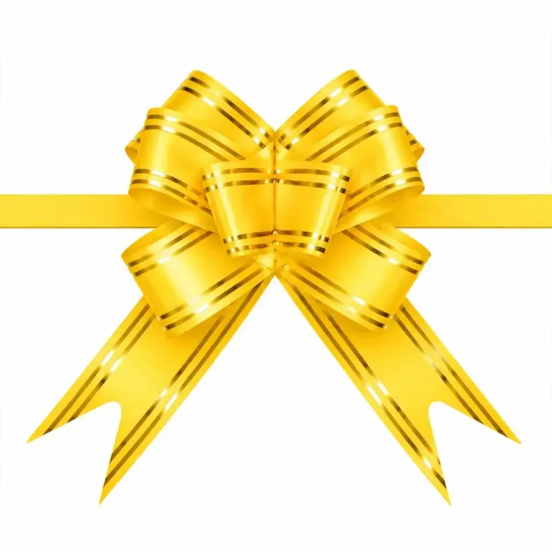 Laço Facíl Mágico 2,6X45CM para Presente com 100 Peças 073 - Dourado