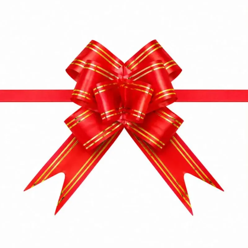 Laço Facíl Mágico 2,6X45CM para Presente com 100 Peças 201 - Vermelho