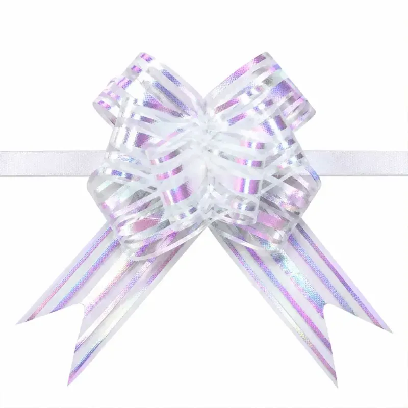 Laço Facíl Mágico de Organza 3X47CM para Presente com 10 Peças 824 - Branco Ab