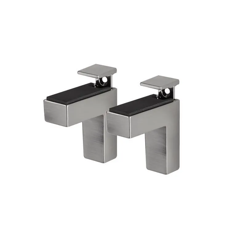 Clipes De Prateleira Dolle Eliot Silver Metal 4,4 X 2,3 X 6,6 Cm (pacote 7)