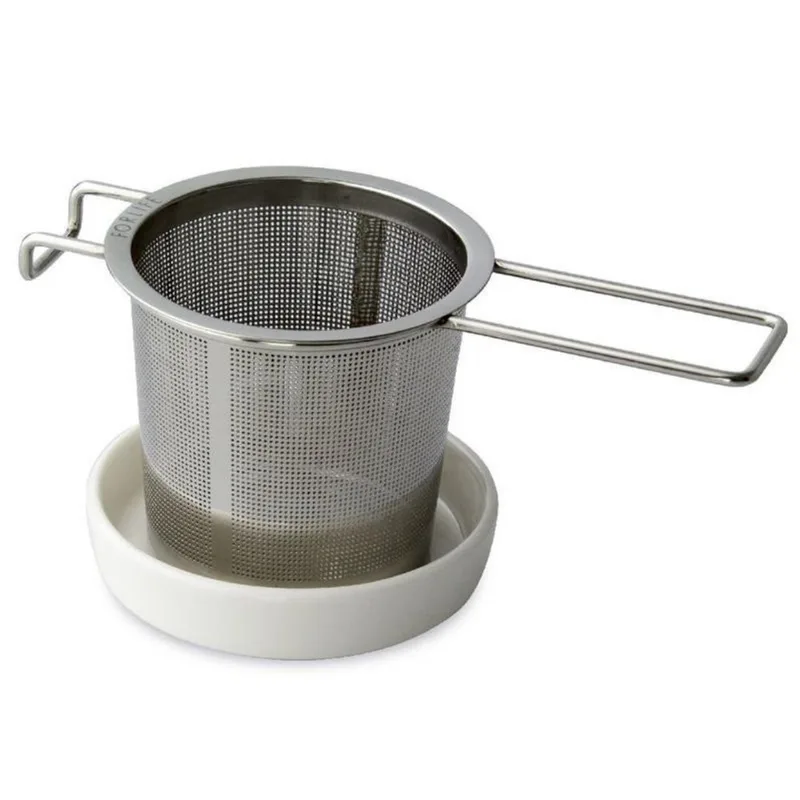 Infusor Extra Fino Forlife Com Suporte De Porcelana