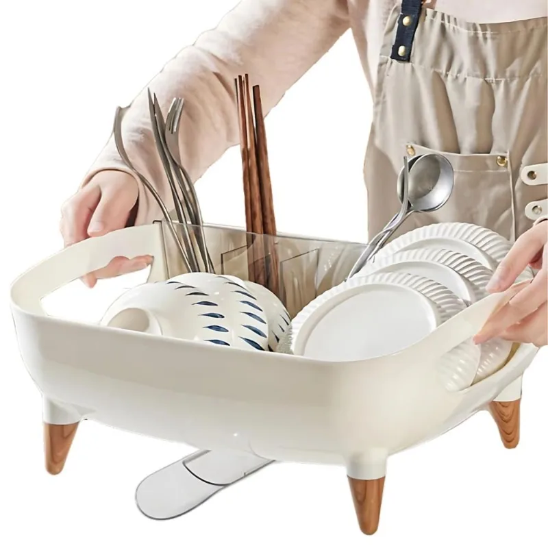 Escurridor de Platos con Drenaje Giratorio Camila Blanco 436BL01
