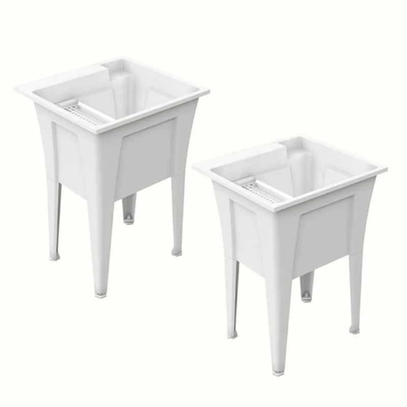 RuggedTub Nova Heavy-Duty Laundry Sink - White - 24-in - Box of 2