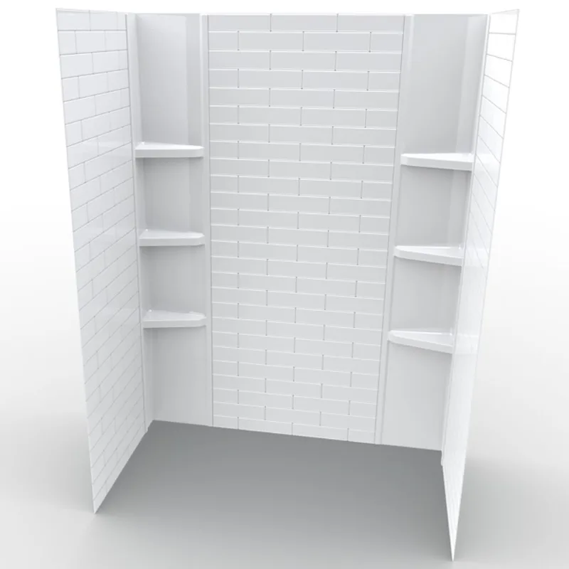 Technoform Classic Subway Polystyrene Shower Wall 60 x 36 x 80-in White