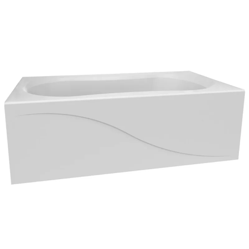 Technoform Akoma Acrylic Bathtub 60 x 30-in White - Right Drain