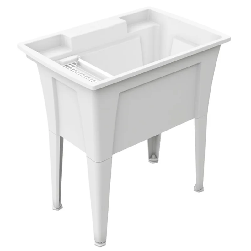 Ruggedtub 32.25-in x 22-in x 34.25-in 97 L White Polypropylene Laundry Tub