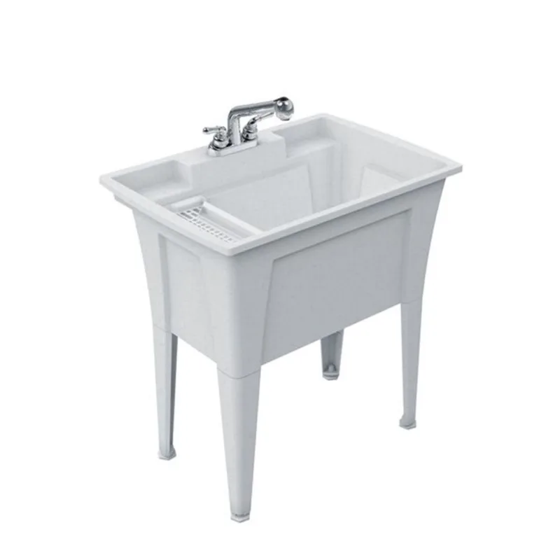 RuggedTub Nova 32-in Granit All-in-One Heavy-Duty Laundry Sink with Faucet