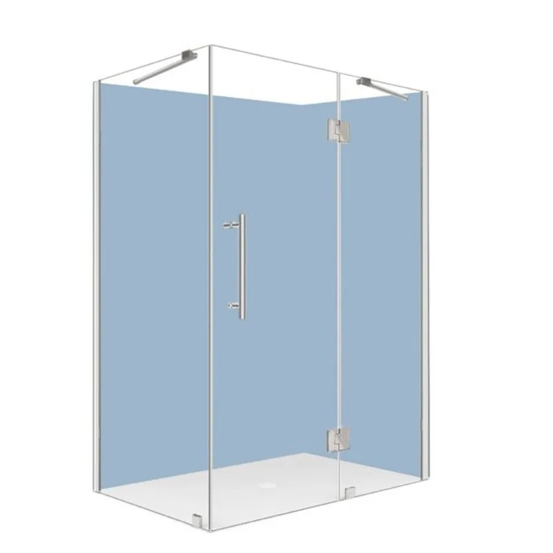 Turin Catane Hinged Corner Shower Door - 40-in x 30-in - Chrome
