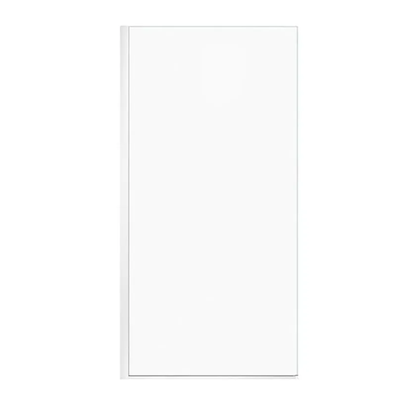 Turin Bonita 38 x 80-in White Fixed Frame Clear Glass Shower Panel