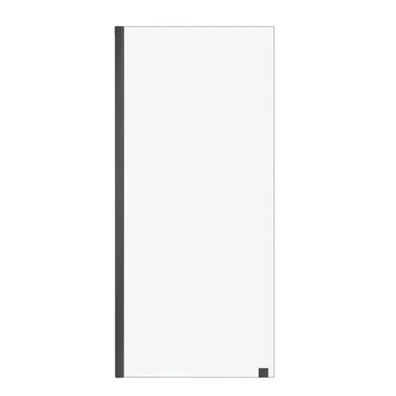 Turin Rosita 34 W x 80-in H Clear Frameless Fixed Shower Glass Panel w/ Black Edge