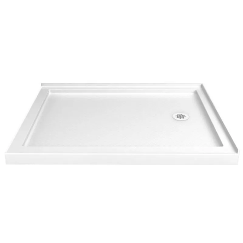 Turin LowStep 48 x 36 x 2.5-in Acrylic Corner Slip-Resistant Shower Base w/ Right Drain - White