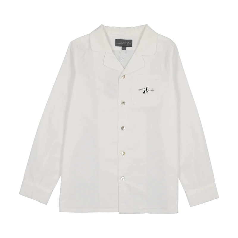 SWEET THREADS WHITE COLLAR EMBLEM SHIRT [FINAL SALE] 5