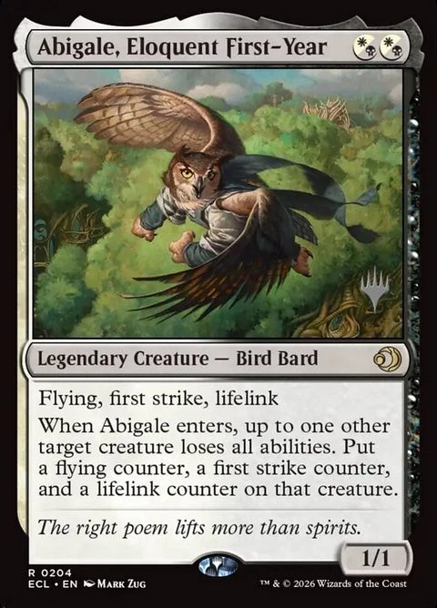 Abigale, Eloquent First-Year (204p) - Planeswalker Stamped Non-Foil / Near Mint