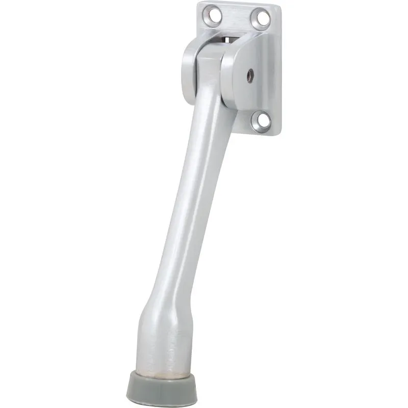 Hardware Kick-down Stop Stone Harbor Heavy-duty, Cromado Acetinado De 10 Cm