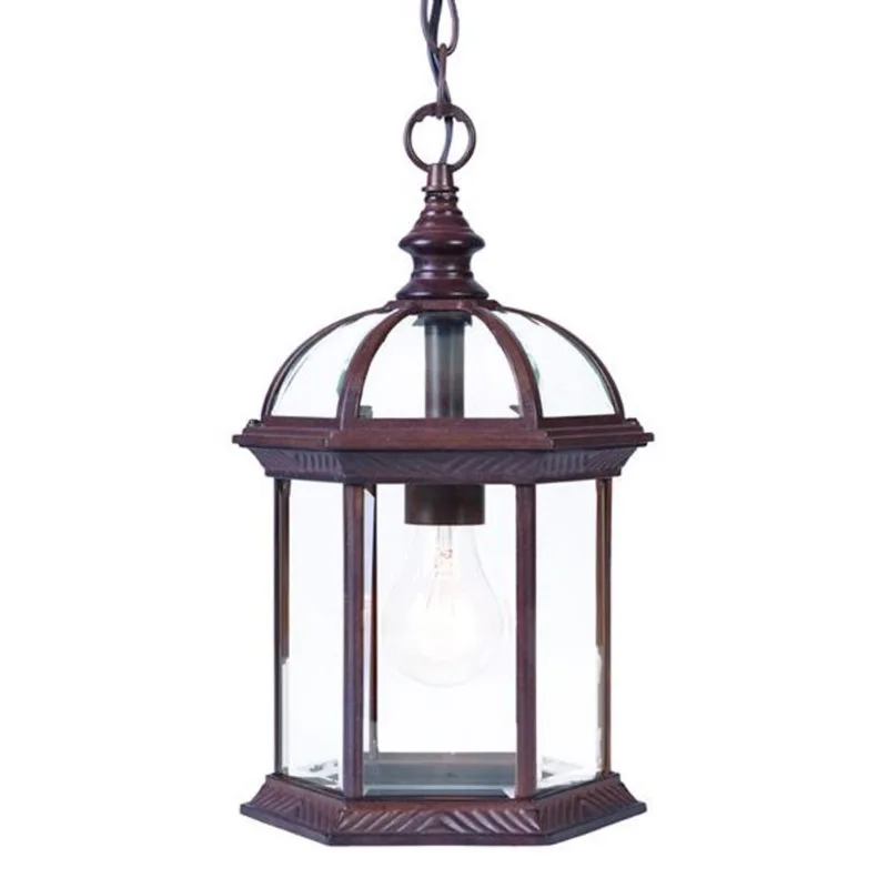 Acclaim Lighting Dover 13.75-in x 8.00-in Burled Walnut 1 Light Hanging Outdoor Lantern