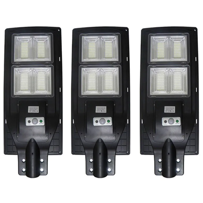 Luminaria Solar Poste 200w Sensor 3 Unidades