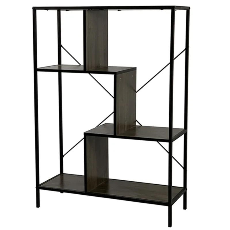 Soho Decorative 4-Tier Shelving Unit - Steel 45-in Black