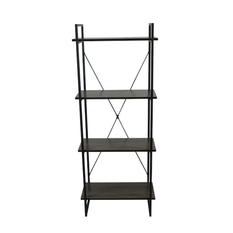 Soho Decorative 4-Tier Shelving Unit - Steel 59-in Black