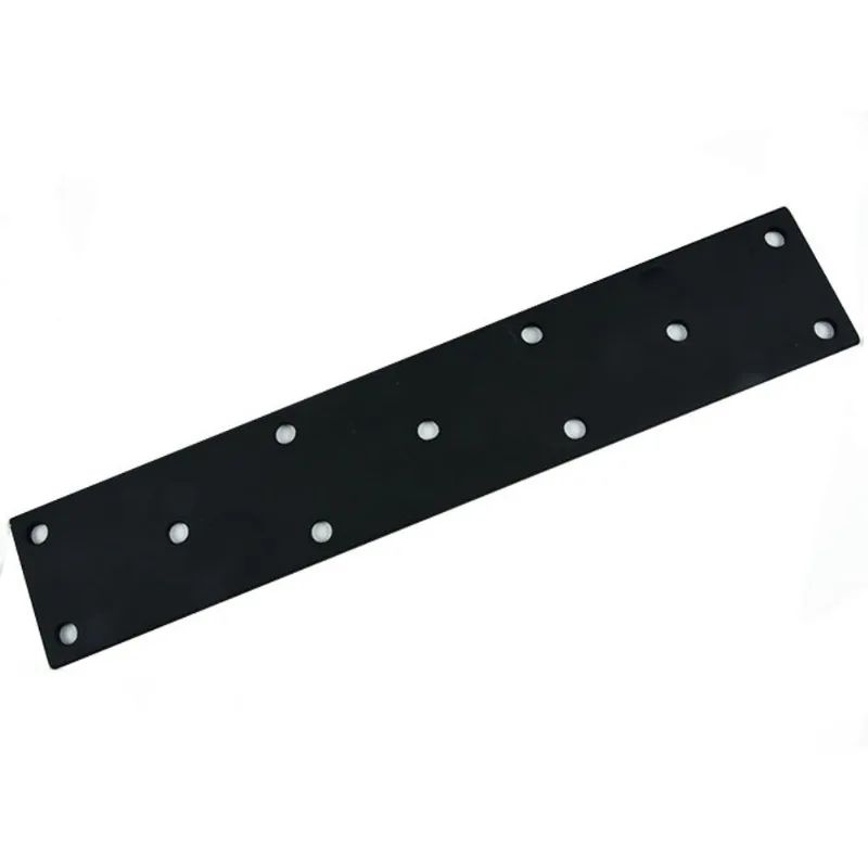 Mabo Metal 3-in W x 16-in L Black Painted Steel Flat Plate with 13/32-in dia Holes