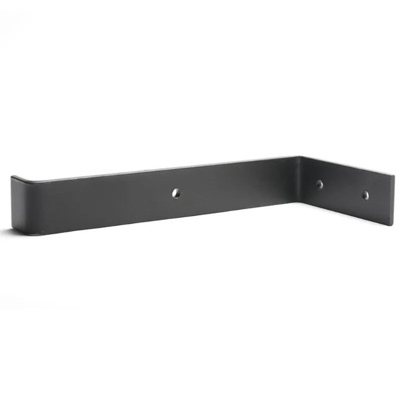 Mabo Metal 1-Pack 6-in Long Matte Black Indoor/Outdoor Shelf Bracket