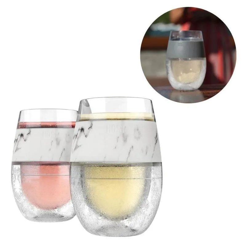 Jogo De Copos Para Vinho 200ml Refrigerador De Gel Host