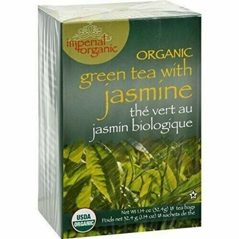Chá Verde Orgânico Imperial Jasmim 18 Sacos Por Tio Lees