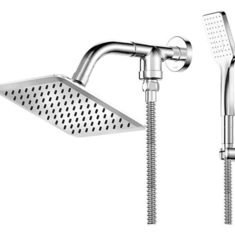 Ducha Parede Quadrada Cromada Flex Com Chuveirinho - Docol