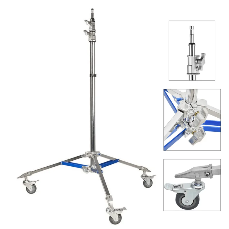 Tripé de Iluminação LS-3000SII Light Stand Inox para Estúdio Fotográfico (2.8 Metros)