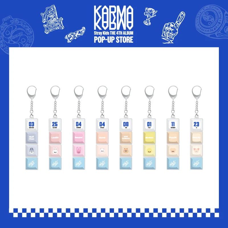 Stray Kids - [KARMA] POP-UP STORE MD SKZOO KEYCAP KEYRING Wolf Chan